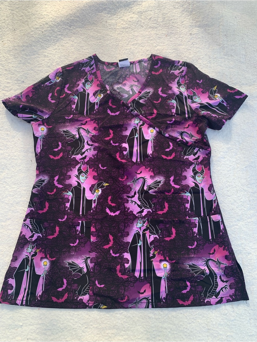 Disney Maleficent scrub top Sz s